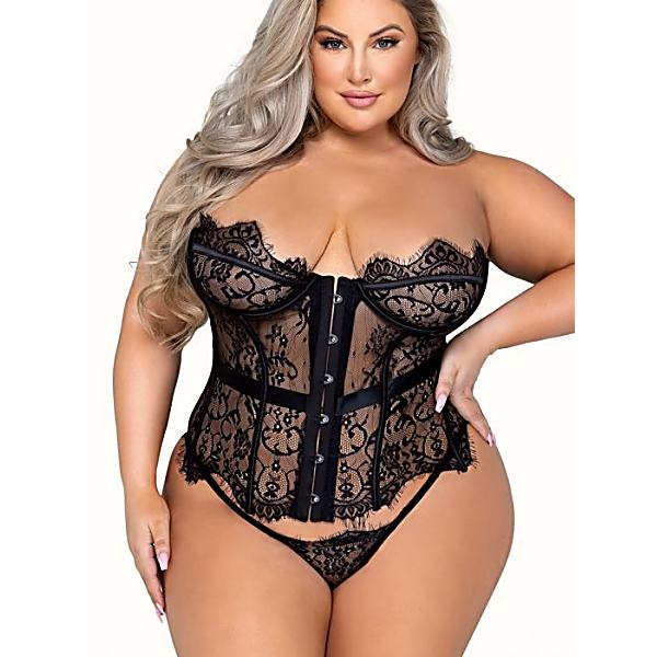 plus size bustiers