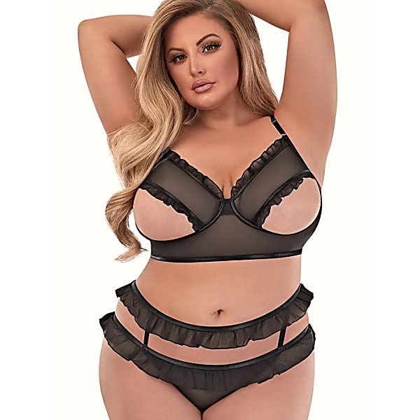 plus size open bra